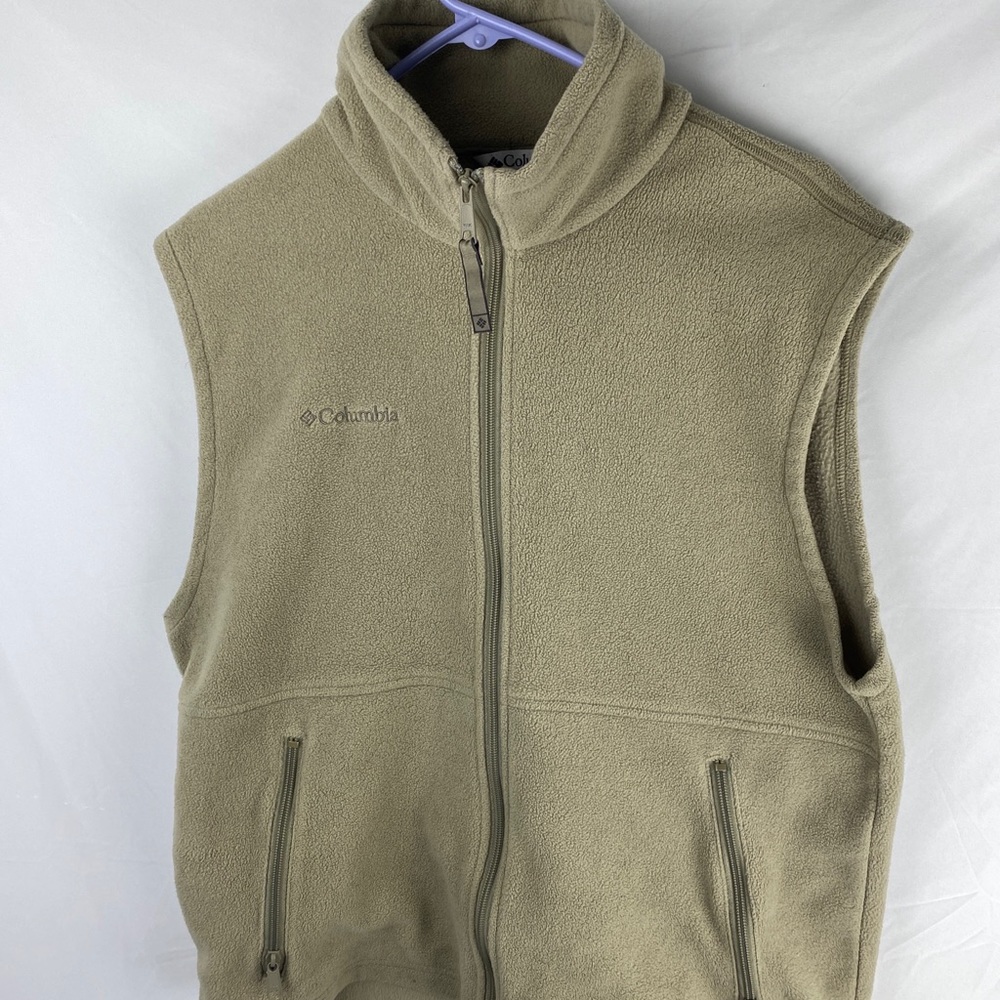 COLUMBIA | Men's Size Medium Fleece Full Zip Vest Lightweight Pockets